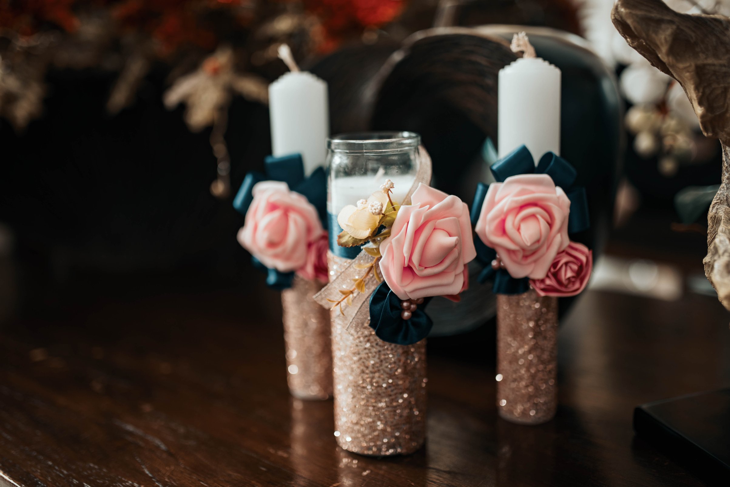 Decorated Wedding Candles